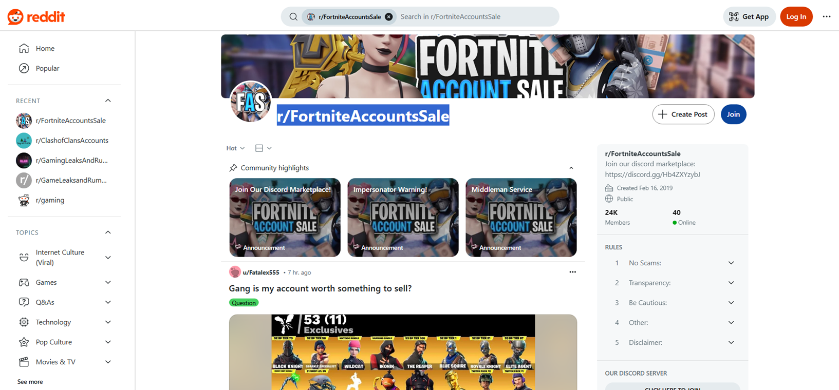 Buy and Sell Fortnite Accounts | Reddit